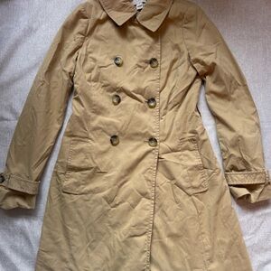 J. Crew Tan Double-Breasted Trench Coat